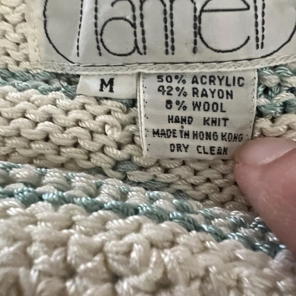 Vintage Nannell Sweater Batwing Sweater M Grandma Core Coastal core Whimsy Boho - Picture 4 of 7